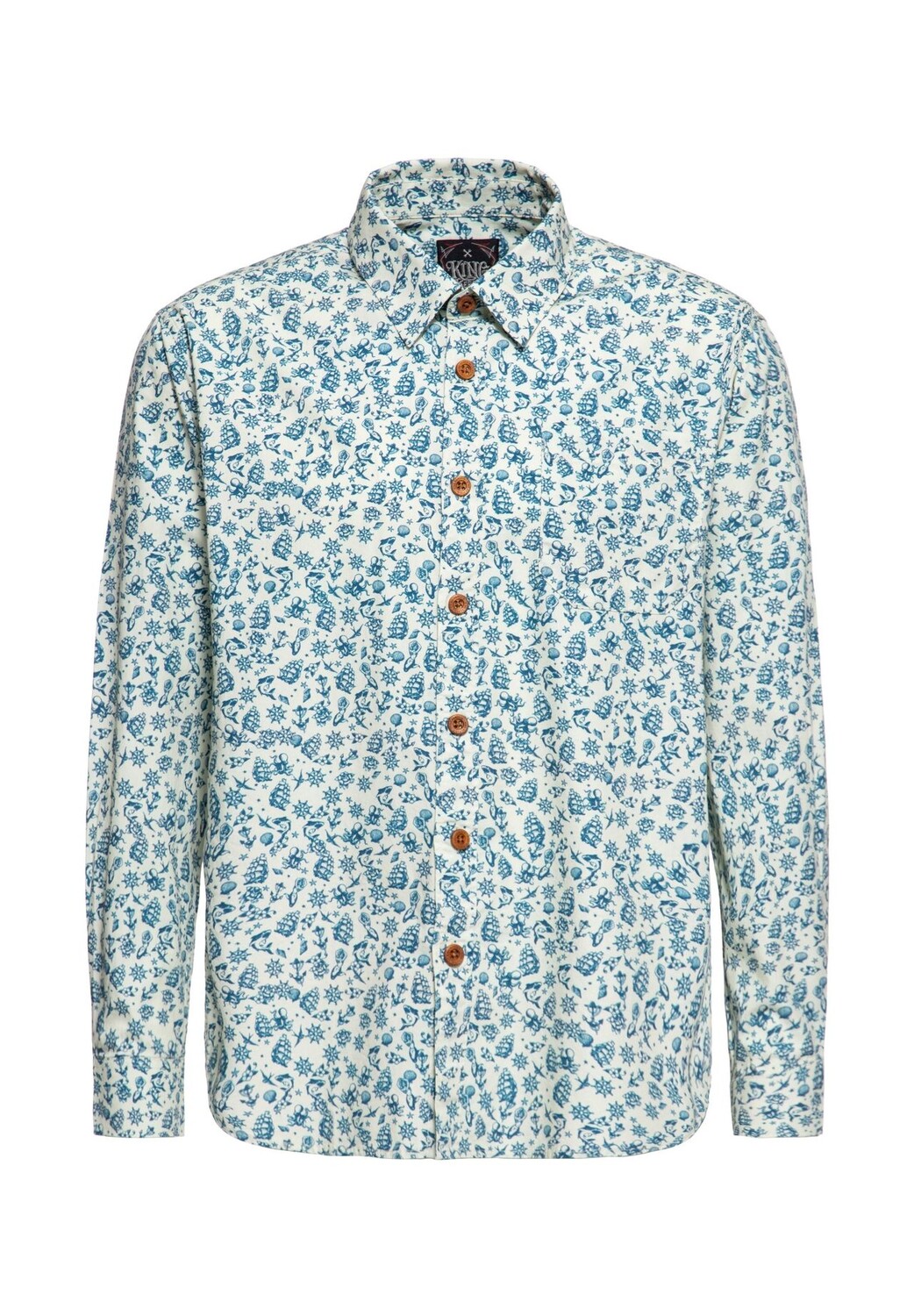 Гавайская рубашка с олдскульными татуировками татуировки моряка KING KEROSIN, кремовый
Гавайская рубашка с олдскульными татуировками татуировки моряка KING KEROSIN, кремовый