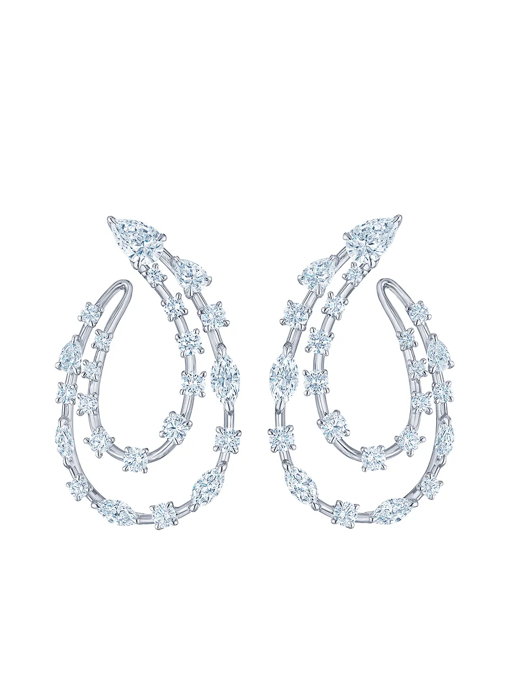 Серьги-кольца Starry Night из белого золота с бриллиантами KWIAT, серебяный
Серьги-кольца Starry Night из белого золота с бриллиантами KWIAT, серебяный