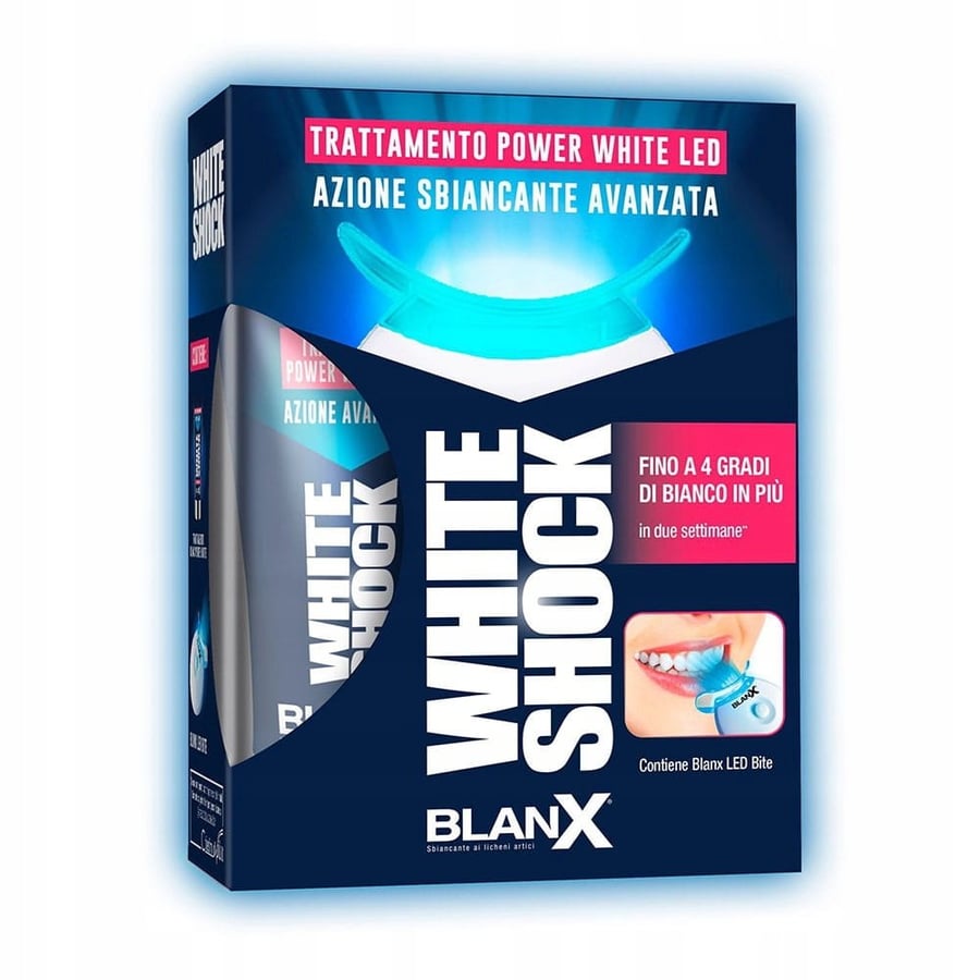 Отбеливающая зубная паста Blanx White Shock + LED Inna marka 
Отбеливающая зубная паста Blanx White Shock + LED Inna marka