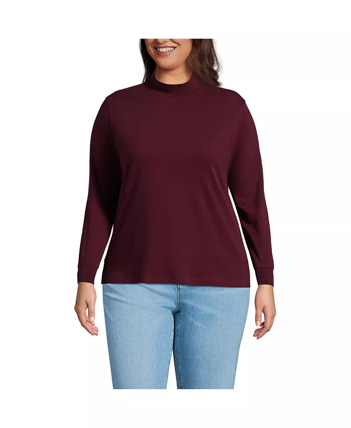 Свободная футболка-водолазка с длинным рукавом из хлопка больших размеров Lands' End, красный
Свободная футболка-водолазка с длинным рукавом из хлопка больших размеров Lands' End, красный