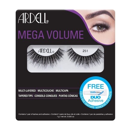 Ardell Mega Volume Lash 251 Черный для женщин
Ardell Mega Volume Lash 251 Черный для женщин