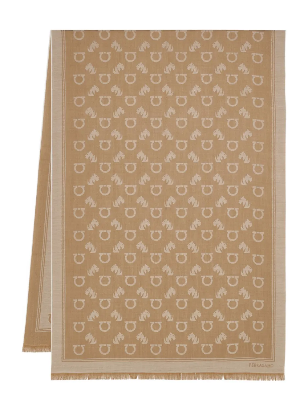 Шарф с логотипом Ferragamo, коричневый
Шарф с логотипом Ferragamo, коричневый