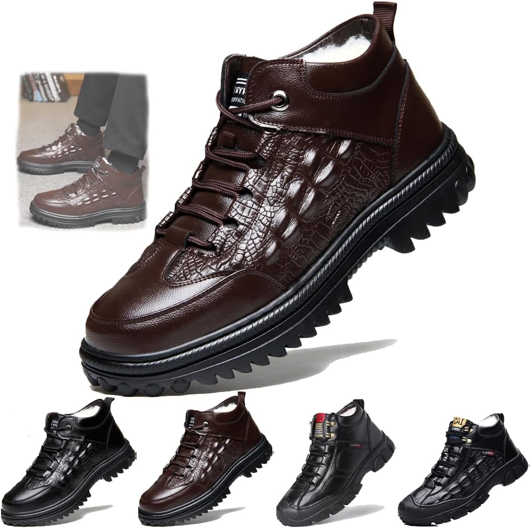 Мужские комфортные ботинки для зимнего треккинга и походов по снегу, мужские ботинки Челси из кожи с высокими берцами, повседневная обувь для мужчин, модные кроссовки Generic, коричневый
Мужские комфортные ботинки для зимнего треккинга и походов по снегу, мужские ботинки Челси из кожи с высокими берцами, повседневная обувь для мужчин, модные кроссовки Generic, коричневый