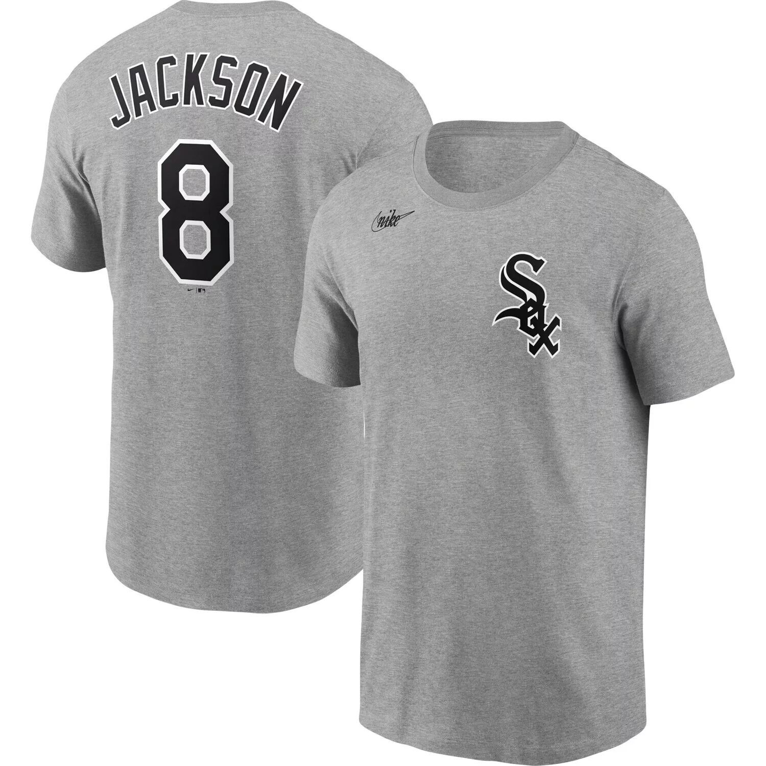 Мужская футболка Nike Bo Jackson Heathered Grey Chicago White Sox Cooperstown Collection с именем и номером
Мужская футболка Nike Bo Jackson Heathered Grey Chicago White Sox Cooperstown Collection с именем и номером
