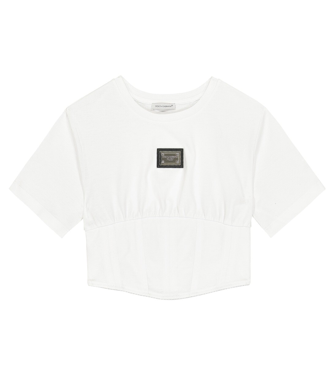 Футболка из хлопкового джерси с логотипом Dolce&Gabbana, белый
Футболка из хлопкового джерси с логотипом Dolce&Gabbana, белый