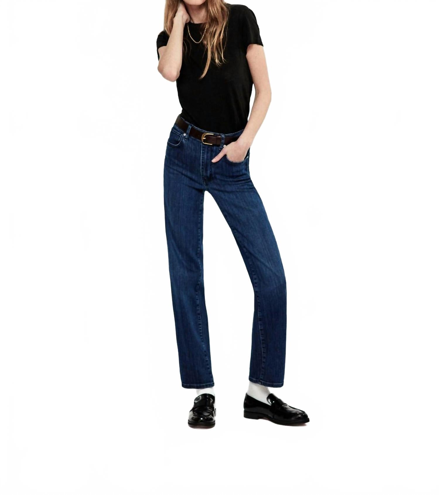 Прямые джинсы Le Sleek Thunderstorm в синем цвете FRAME
Прямые джинсы Le Sleek Thunderstorm в синем цвете FRAME