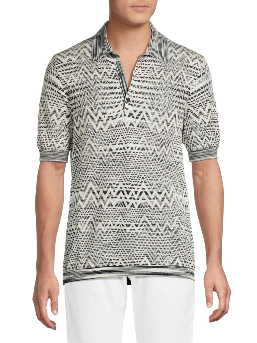 Рубашка-поло с шевронным принтом M Missoni, цвет Gradient Black
Рубашка-поло с шевронным принтом M Missoni, цвет Gradient Black