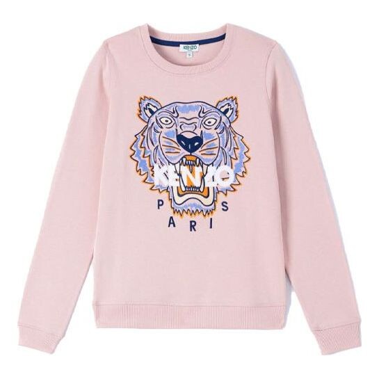 Свитер classic tiger head printing round neck hoodie pink Kenzo, розовый 
Свитер classic tiger head printing round neck hoodie pink Kenzo, розовый