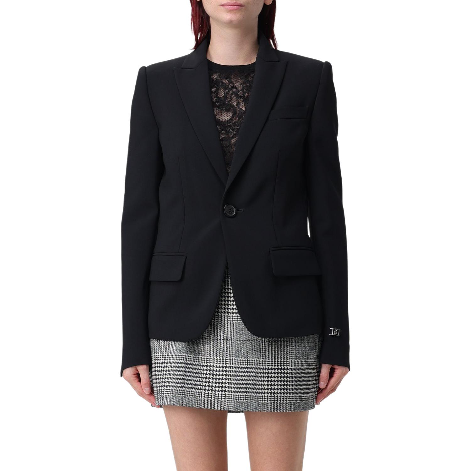 DSQUARED 2 Пиджак с логотипом Dsquared2, Black 
DSQUARED 2 Пиджак с логотипом Dsquared2, Black