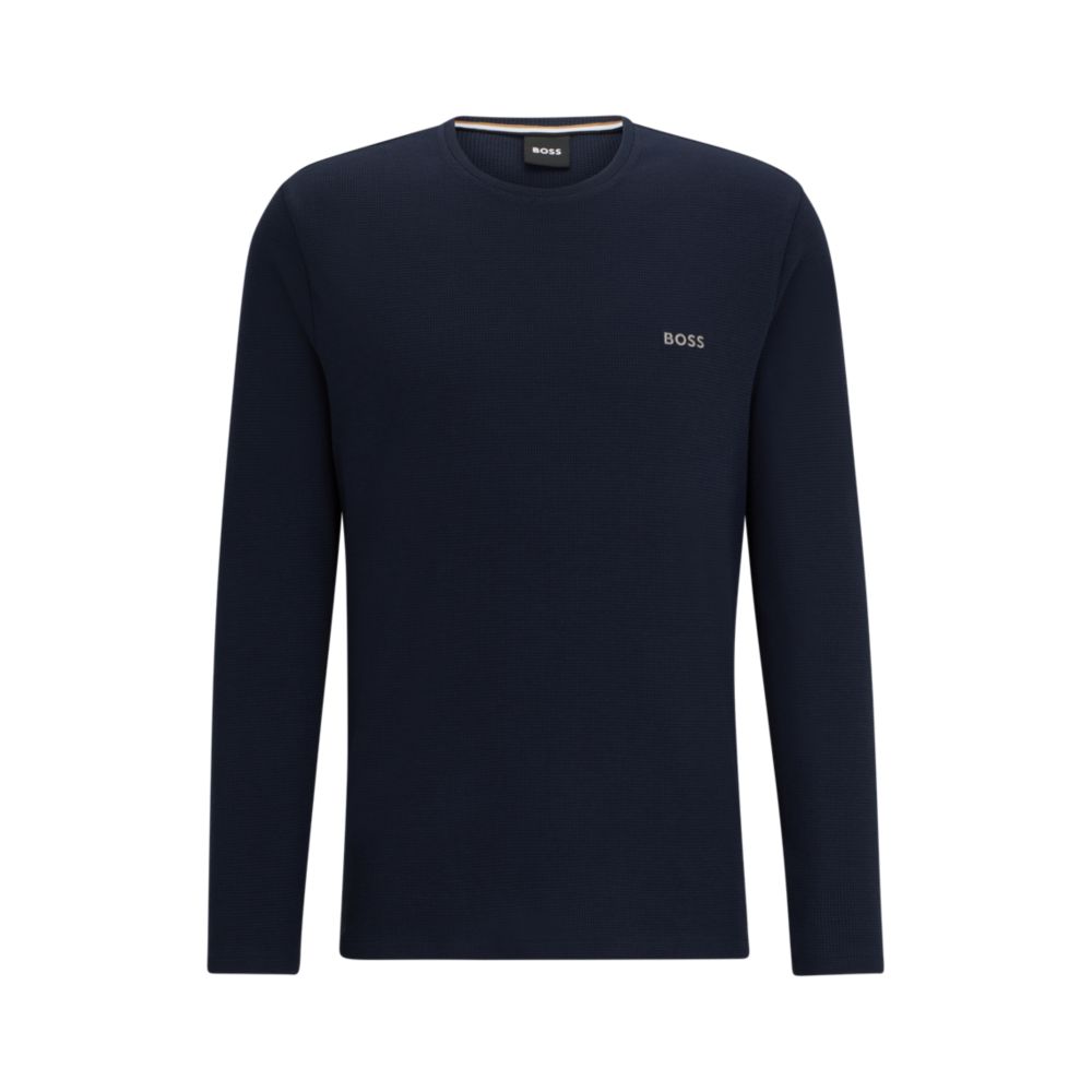 Пижамная футболка из хлопковой смеси с вышитым логотипом BOSS, темно-синий
Пижамная футболка из хлопковой смеси с вышитым логотипом BOSS, темно-синий