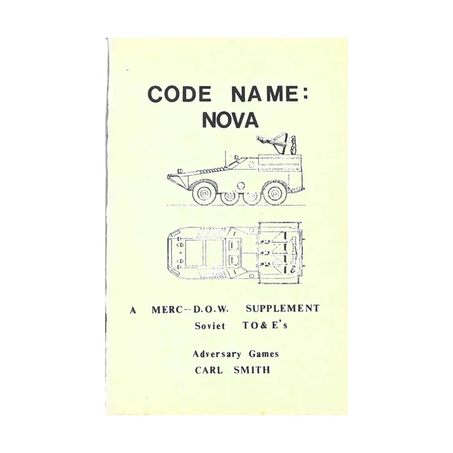 Кодовое имя — Нова, Historical Miniature Rules (Adversary Games)
Кодовое имя — Нова, Historical Miniature Rules (Adversary Games)