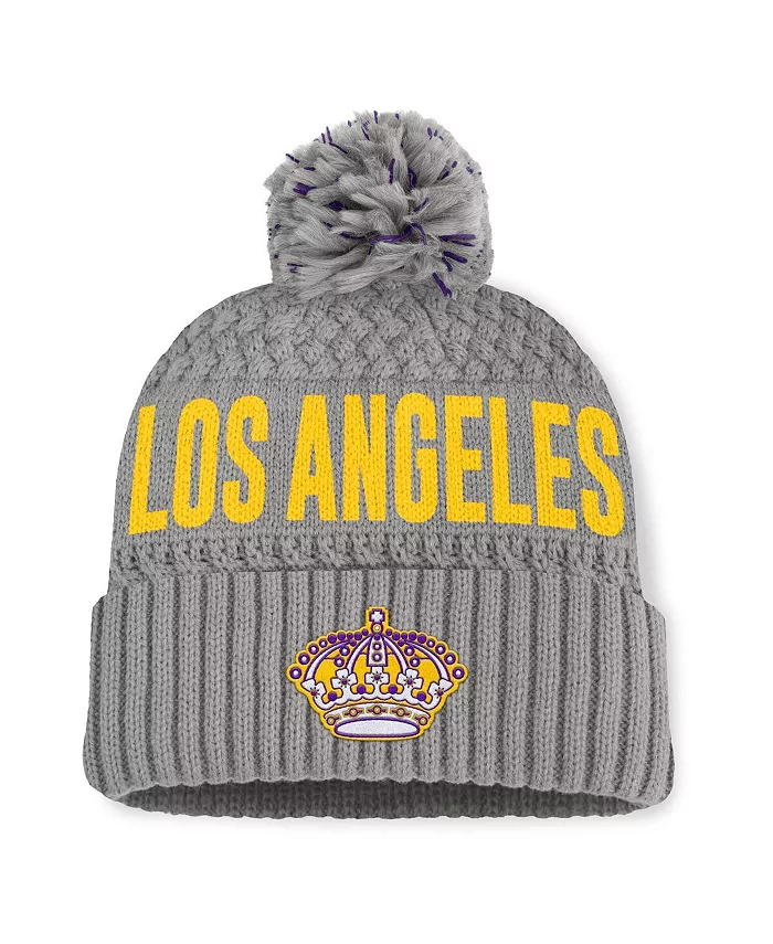 Женская серая вязаная шапка с отворотом и помпоном Los Angeles Kings Heritage Tilly Fanatics
Женская серая вязаная шапка с отворотом и помпоном Los Angeles Kings Heritage Tilly Fanatics