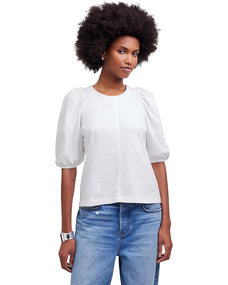 Футболка Madewell Puff Sleeve Tee, белый 
Футболка Madewell Puff Sleeve Tee, белый