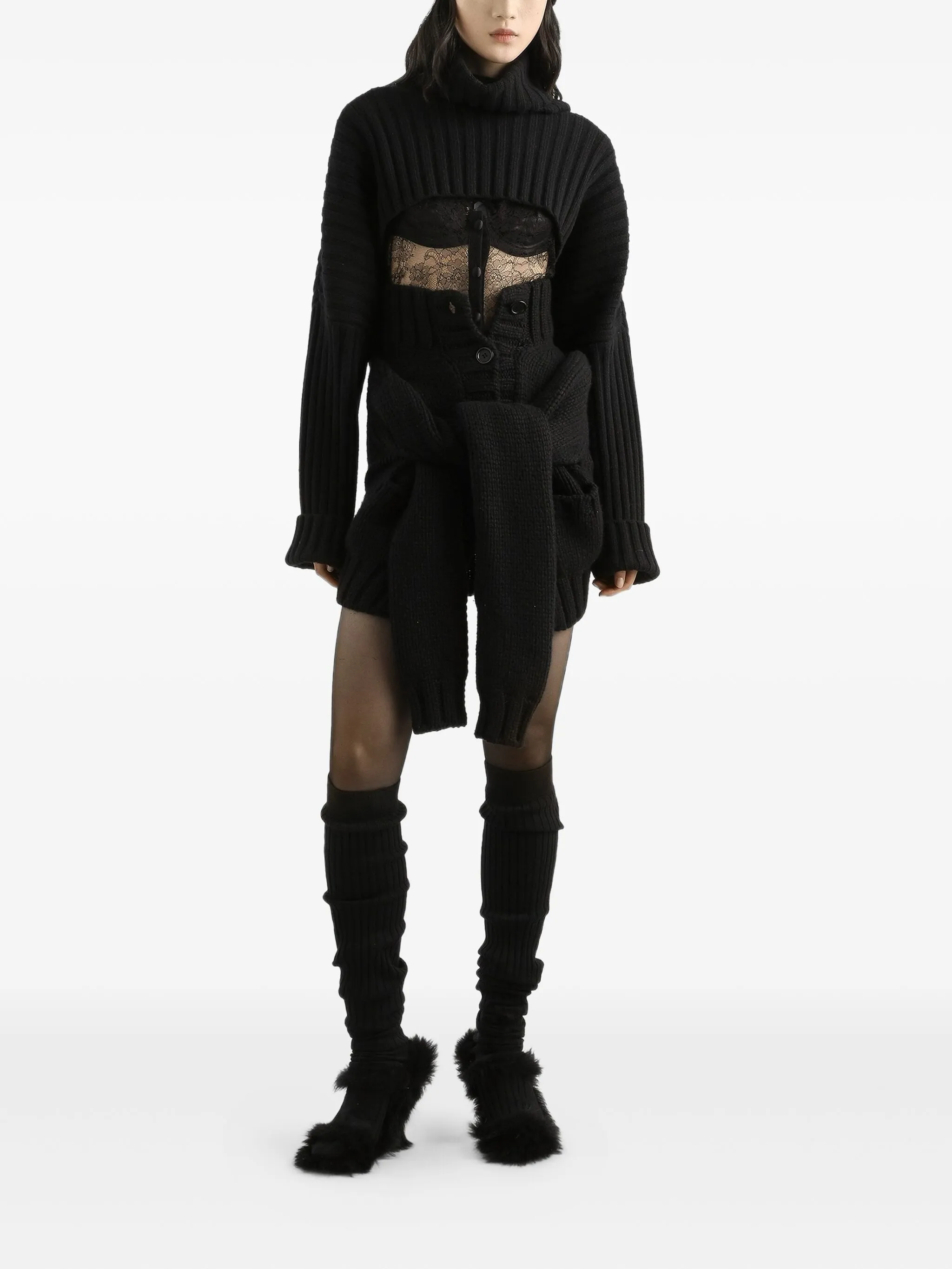 Кардиган в рубчик с длинными рукавами Dolce & Gabbana, черный
Кардиган в рубчик с длинными рукавами Dolce & Gabbana, черный