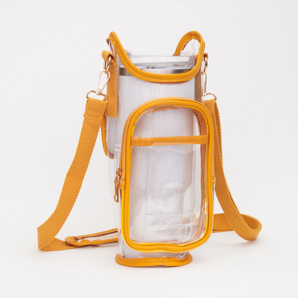 Прозрачная сумка-переноска для стаканов через плечо FASHNZFAB, Clear/Mustard
Прозрачная сумка-переноска для стаканов через плечо FASHNZFAB, Clear/Mustard