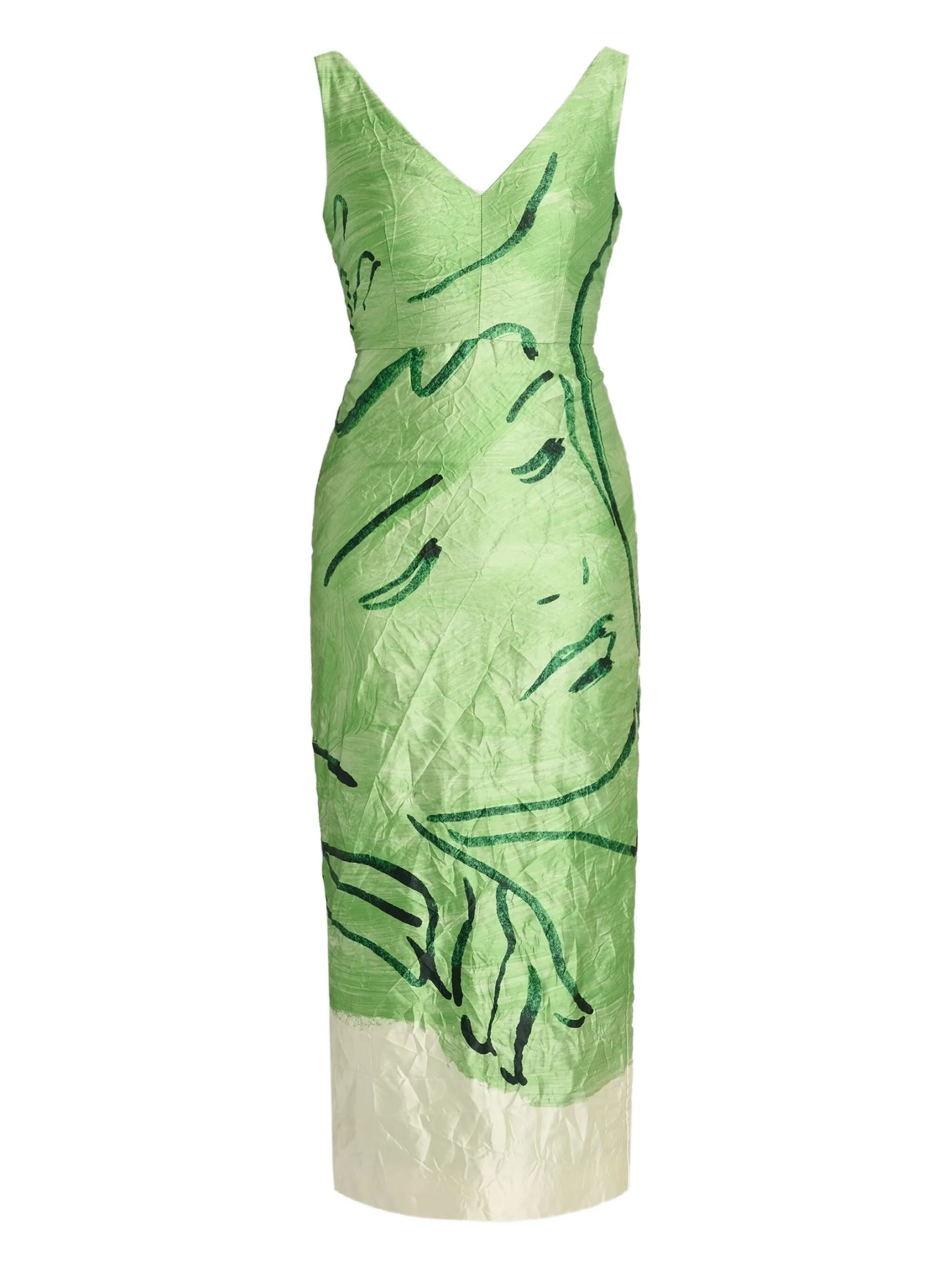 Платье миди с абстрактным принтом Erdem, зеленый
Платье миди с абстрактным принтом Erdem, зеленый