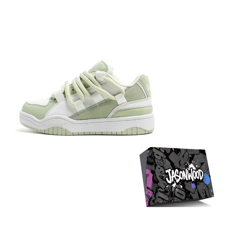 JASONWOOD Низкие скейтбордские кроссовки унисекс бело-зеленые, цвет White Green
JASONWOOD Низкие скейтбордские кроссовки унисекс бело-зеленые, цвет White Green