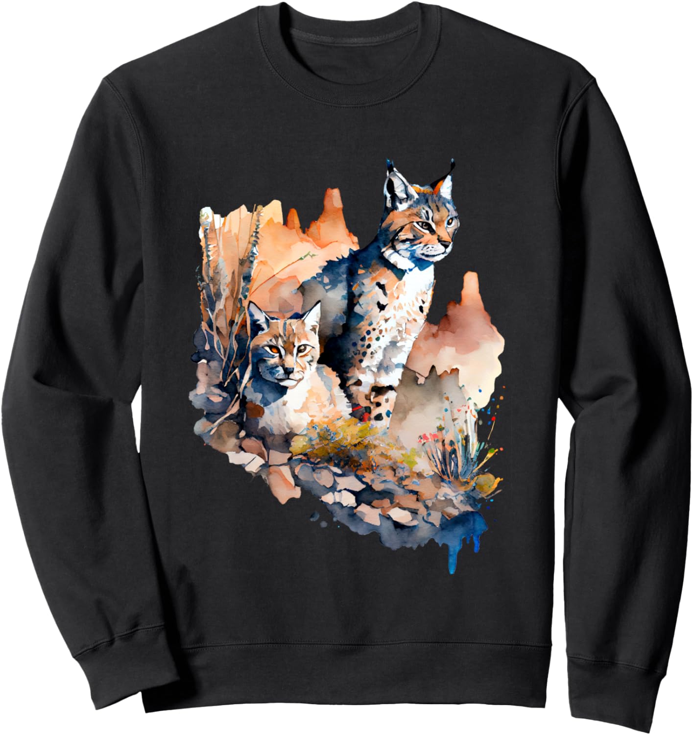 Толстовка с изображением пустынных рысей и дикой природы Wildlife Nature Inspired Bobcats Desert Scene, черный
Толстовка с изображением пустынных рысей и дикой природы Wildlife Nature Inspired Bobcats Desert Scene, черный
