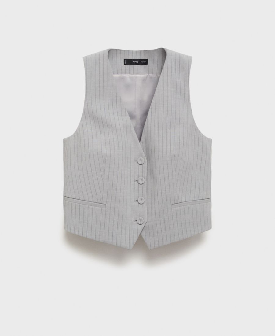 Женский жилет в тонкую полоску MANGO, Gray
Женский жилет в тонкую полоску MANGO, Gray