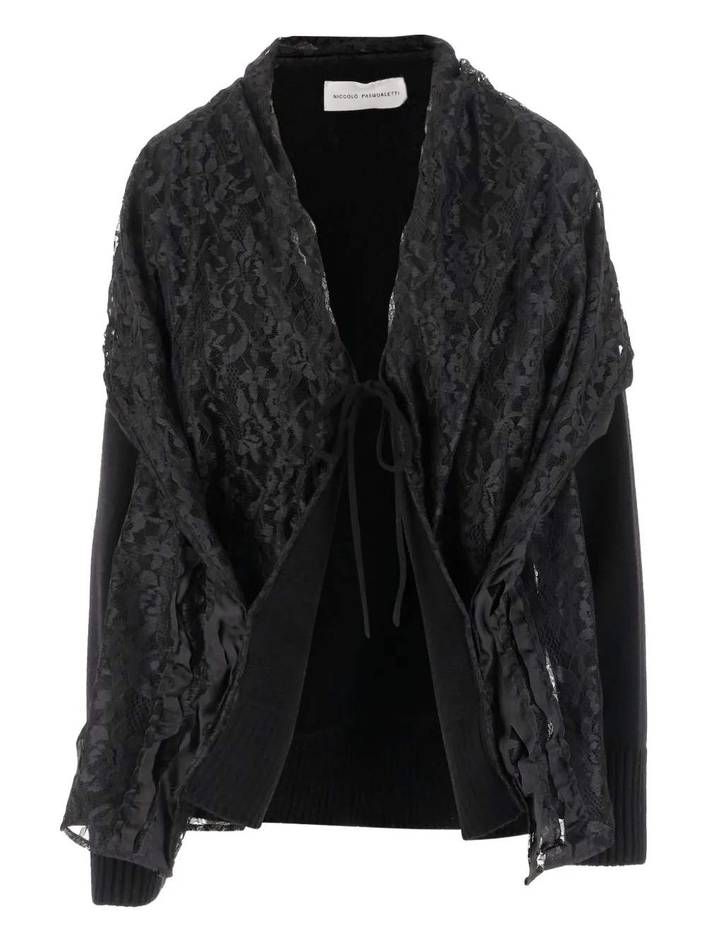 Кардиган с кружевной вставкой Niccolò Pasqualetti, черный
Кардиган с кружевной вставкой Niccolò Pasqualetti, черный