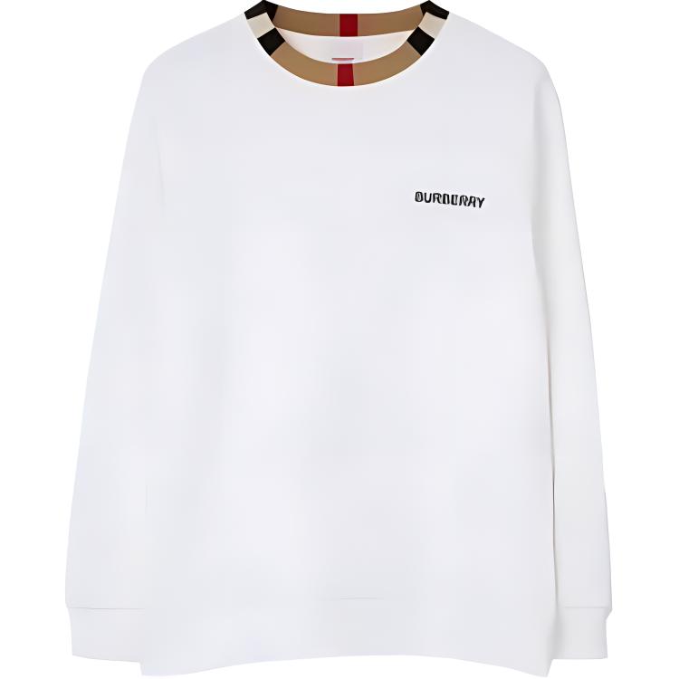 Белая хлопковая толстовка Burberry с полосатой отделкой
Белая хлопковая толстовка Burberry с полосатой отделкой