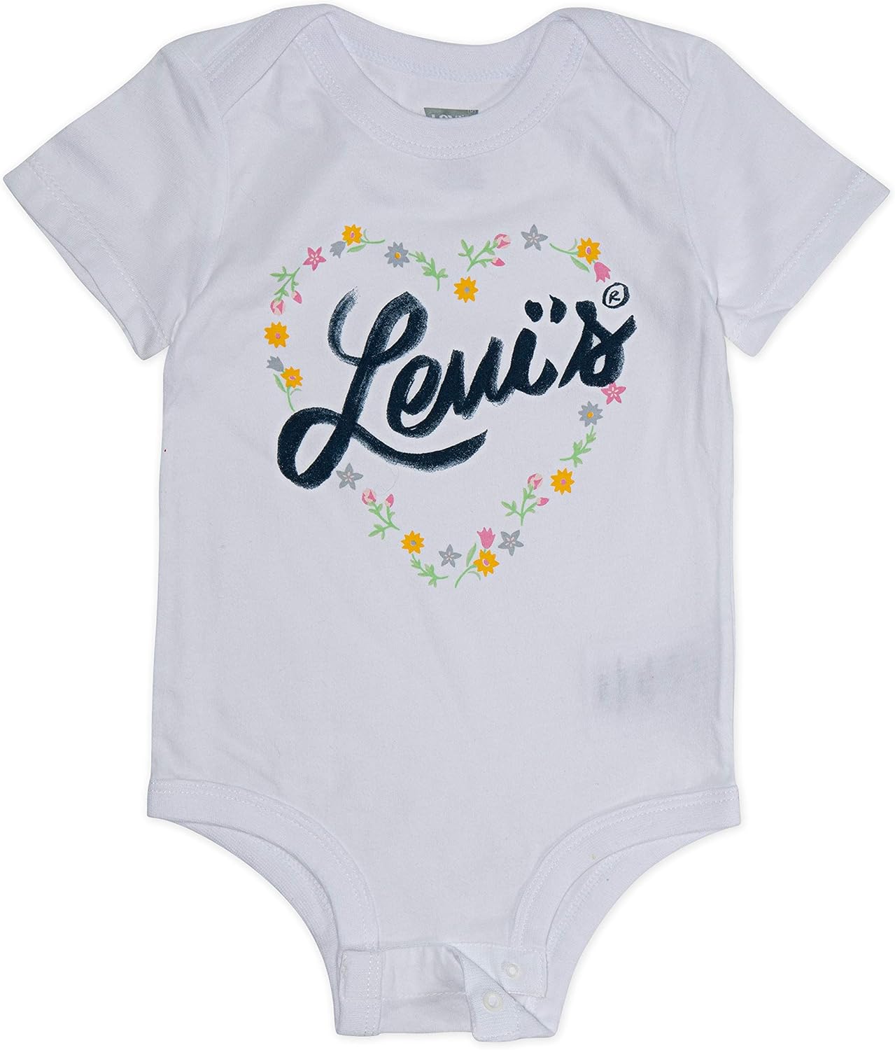 Боди Levi's унисекс-для-детей с рисунком, White/Flower Heart
Боди Levi's унисекс-для-детей с рисунком, White/Flower Heart
