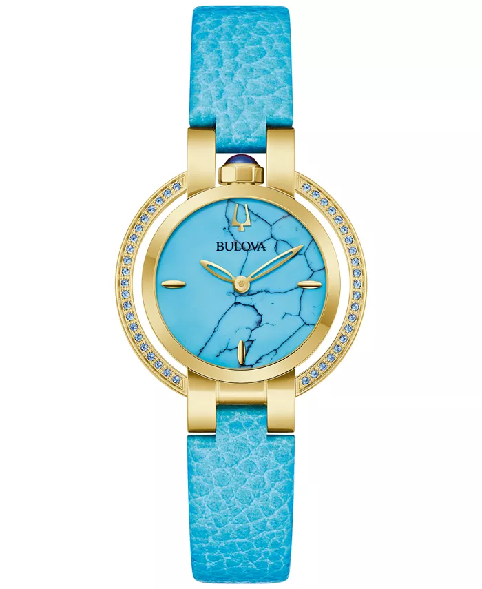 Женские классические часы Rubaiyat с синим кожаным ремешком 30.5 мм Bulova
Женские классические часы Rubaiyat с синим кожаным ремешком 30.5 мм Bulova