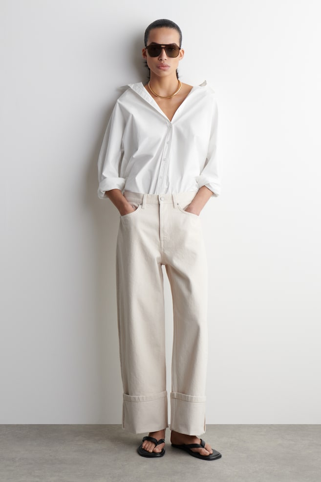 Джинсы прямого кроя с отворотами Cos, экрю
Джинсы прямого кроя с отворотами Cos, экрю