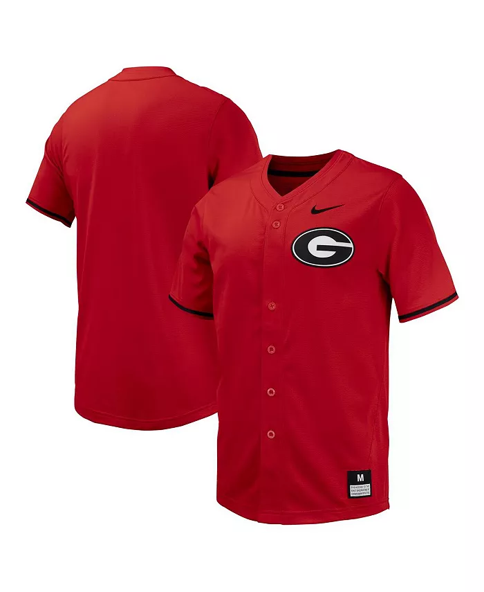 Мужская бейсбольная джерси Georgia Bulldogs с полной застежкой на пуговицах (реплика) Nike, красный 
Мужская бейсбольная джерси Georgia Bulldogs с полной застежкой на пуговицах (реплика) Nike, красный