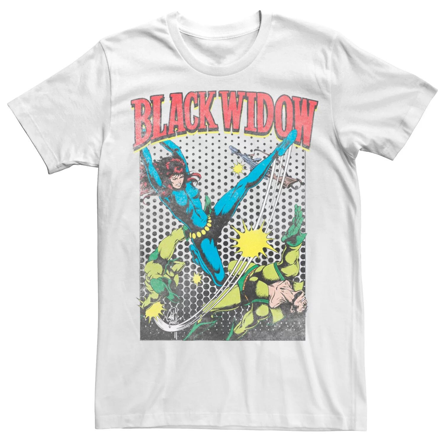Мужская классическая футболка в стиле ретро с комиксами Black Widow Marvel
Мужская классическая футболка в стиле ретро с комиксами Black Widow Marvel