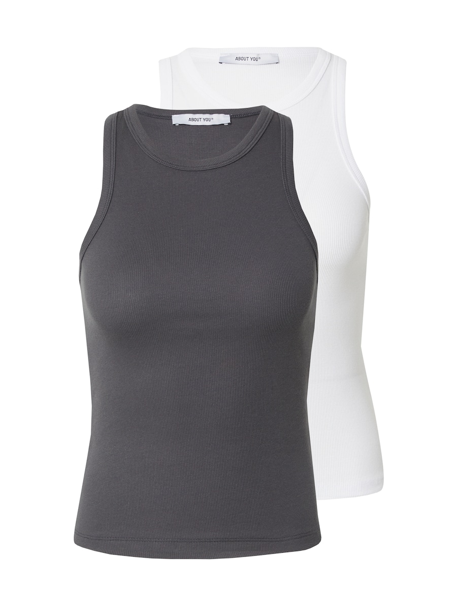 Топ ABOUT YOU Anian, антрацит/белый
Топ ABOUT YOU Anian, антрацит/белый