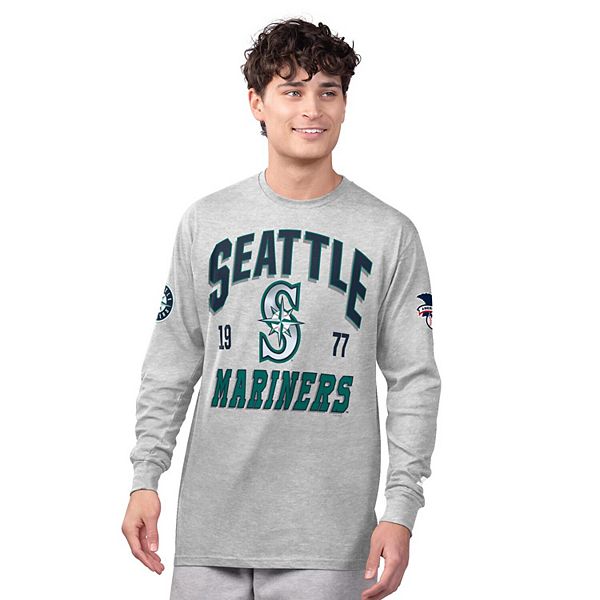 Мужской набор из двух футболок Seattle Mariners с длинным и коротким рукавом в цвете heather gray/navy Starter
Мужской набор из двух футболок Seattle Mariners с длинным и коротким рукавом в цвете heather gray/navy Starter