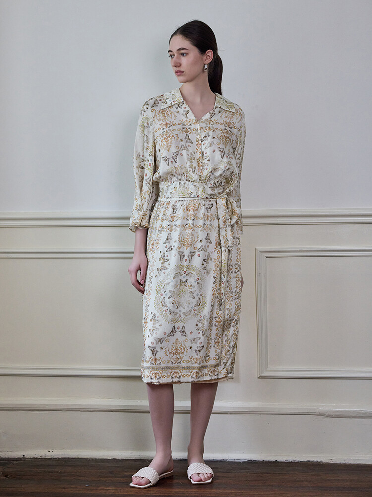 Платье Mslan с принтом и воротником, миндальный
Платье Mslan с принтом и воротником, миндальный