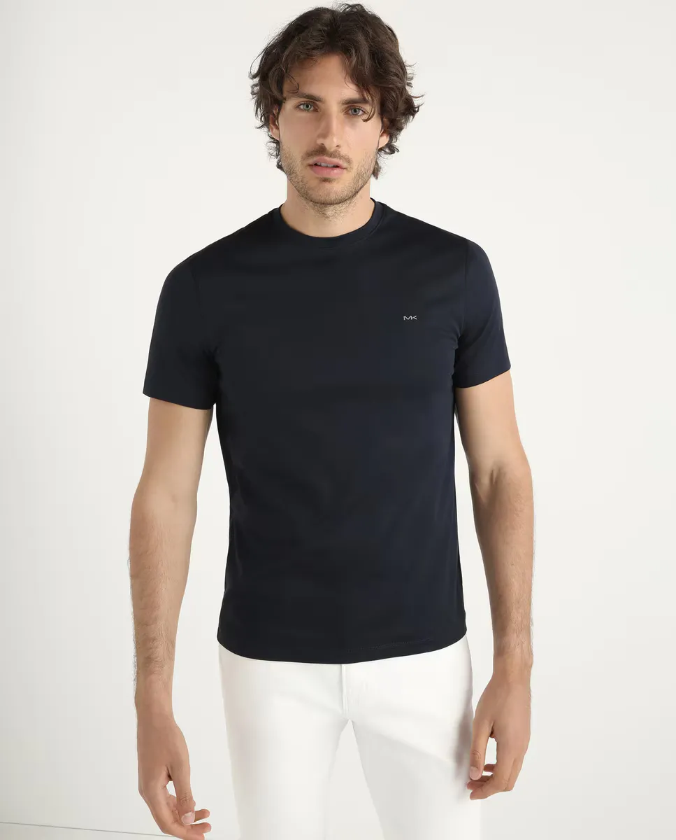 Мужская хлопковая футболка с круглым вырезом Michael Kors, темно-синий
Мужская хлопковая футболка с круглым вырезом Michael Kors, темно-синий