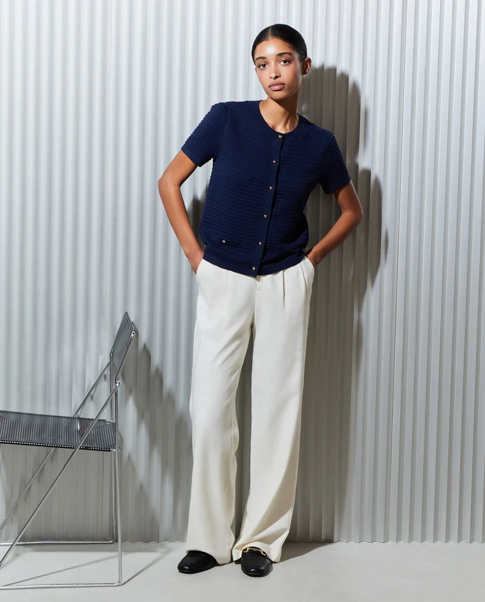 Женский фантазийный структурированный джерси Easy Wear, тёмно-синий
Женский фантазийный структурированный джерси Easy Wear, тёмно-синий