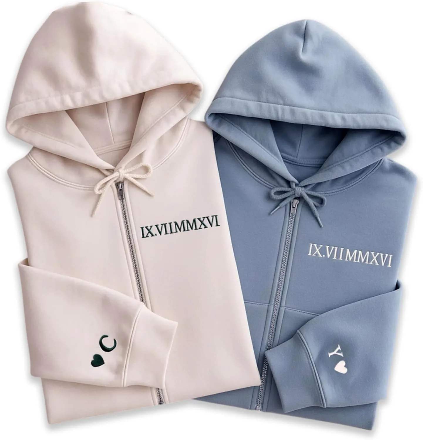 Персонализированный худи Noni с вышивкой римскими цифрами для пары
Персонализированный худи Noni с вышивкой римскими цифрами для пары