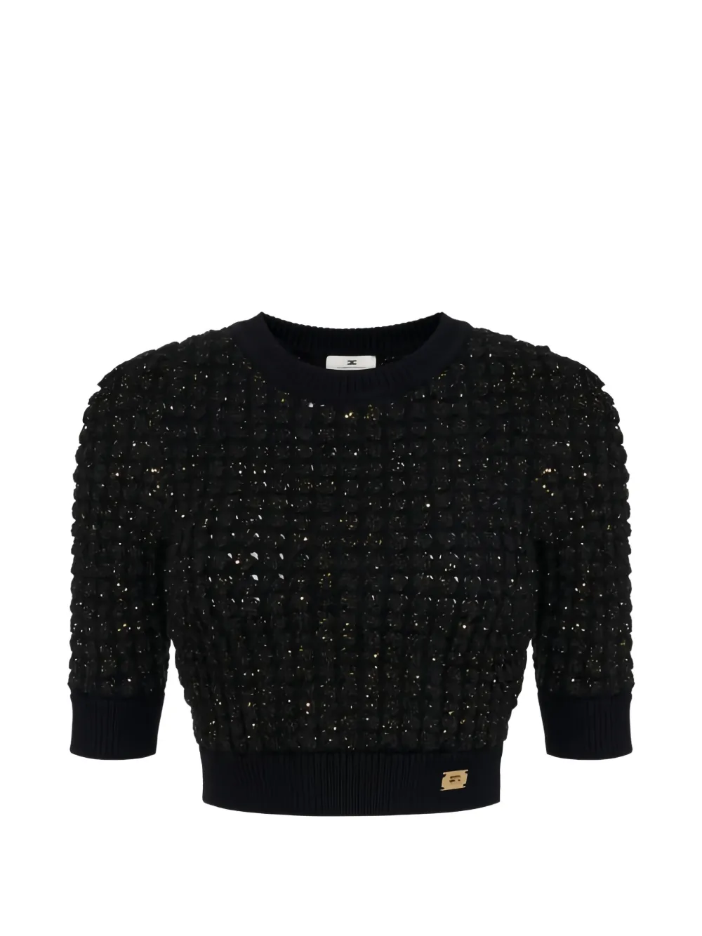 Фактурный топ с пайетками Elisabetta Franchi, черный
Фактурный топ с пайетками Elisabetta Franchi, черный