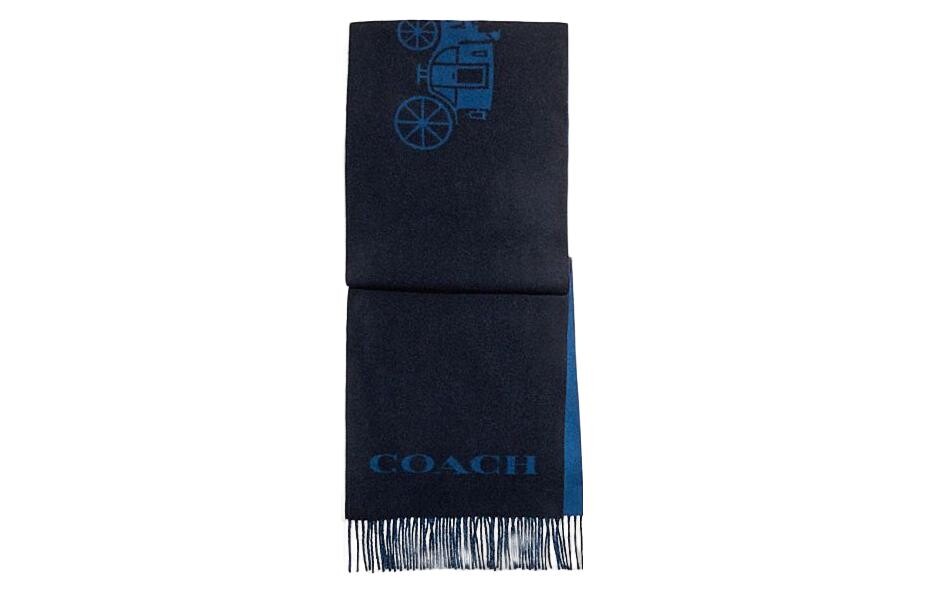 Трикотажный шарф унисекс COACH, Blue 
Трикотажный шарф унисекс COACH, Blue