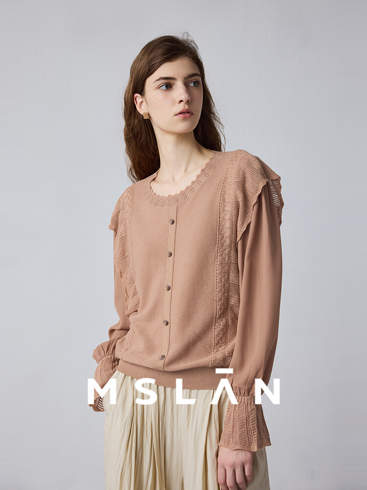 Пуловер женский Mslan с круглым вырезом, бежевый
Пуловер женский Mslan с круглым вырезом, бежевый