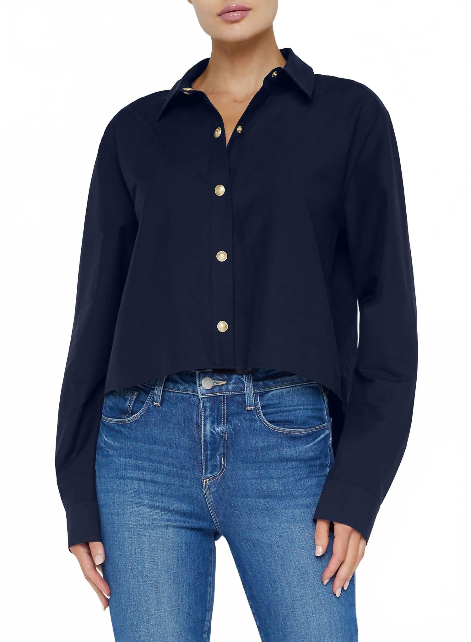 L'Agence Укороченный топ Cosette с асимметричным низом, цвет «Полуночный»
L'Agence Укороченный топ Cosette с асимметричным низом, цвет «Полуночный»