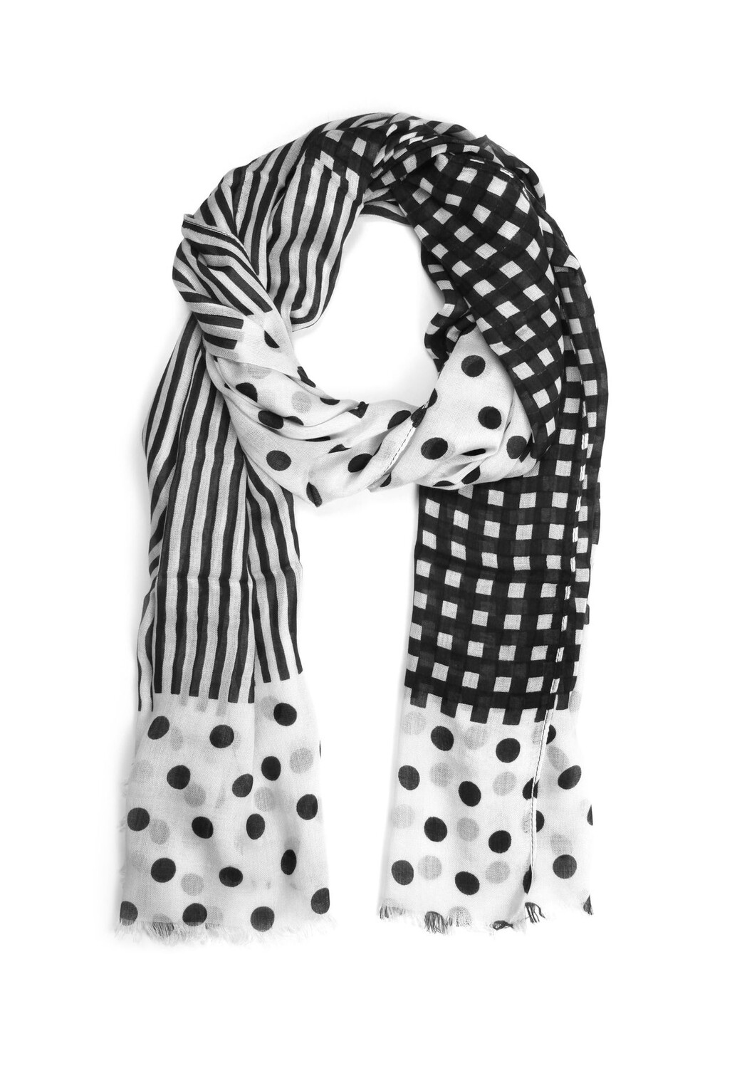 Шарф Daline, состоящий из трех дизайнов Collezione alessandro, черный
Шарф Daline, состоящий из трех дизайнов Collezione alessandro, черный