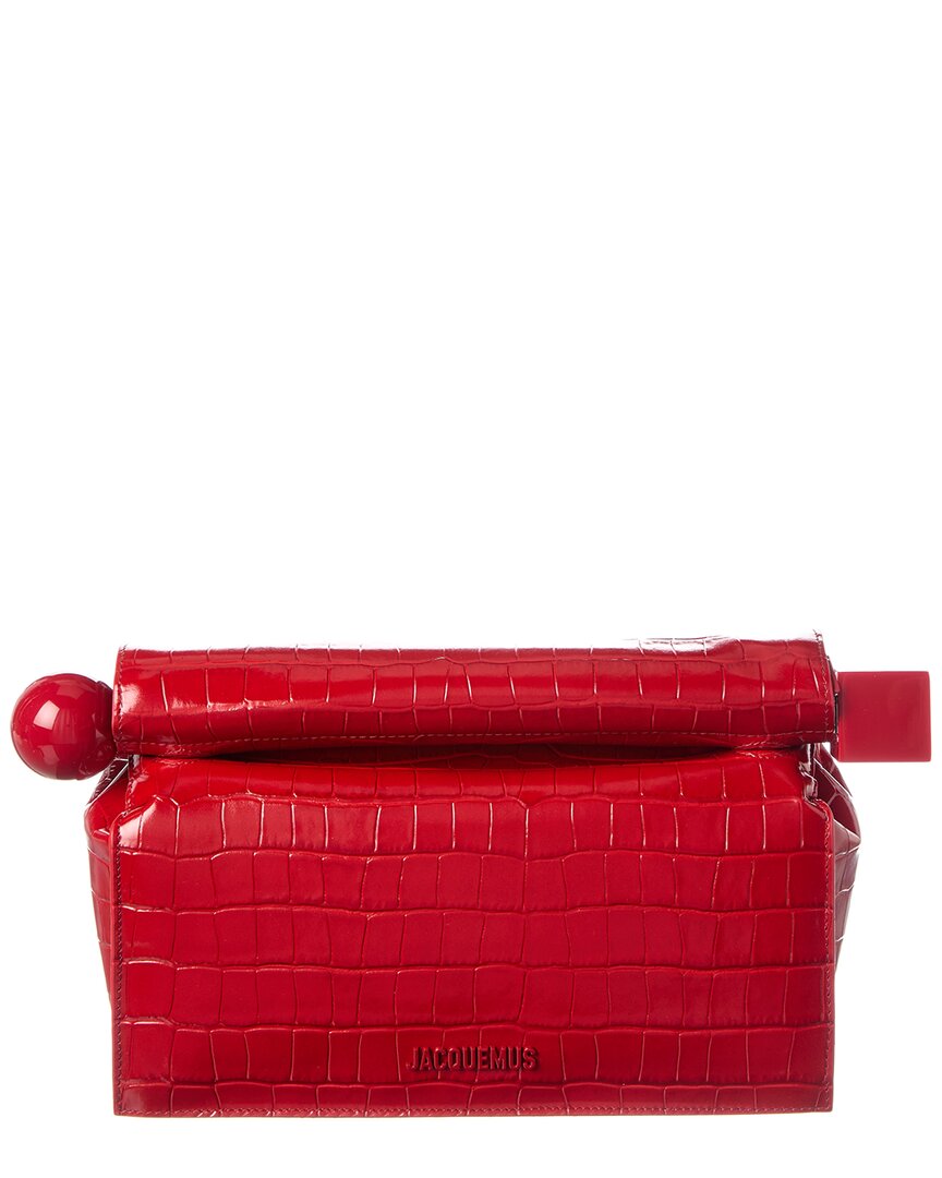 Жакемюс The Rond Carre Клатч из кожи с тиснением под крокодила Jacquemus, красный
Жакемюс The Rond Carre Клатч из кожи с тиснением под крокодила Jacquemus, красный