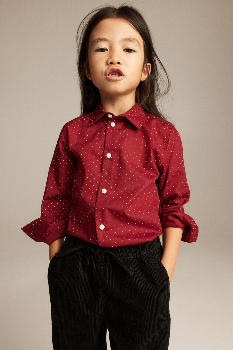 Рубашка, которую легко гладить H&M, красный 
Рубашка, которую легко гладить H&M, красный