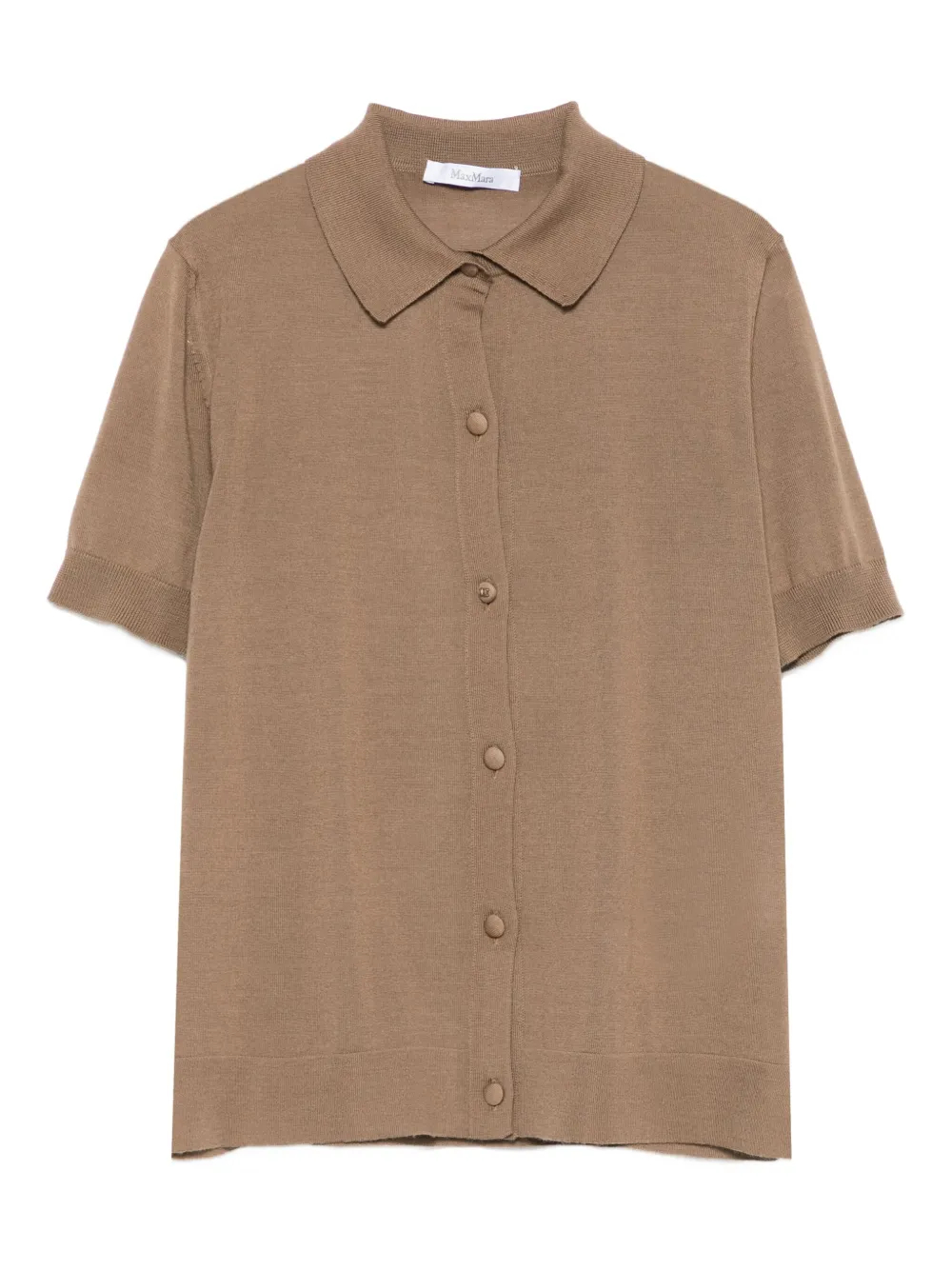 Рубашка с короткими рукавами и застежкой на пуговицы спереди MAX MARA, коричневый
Рубашка с короткими рукавами и застежкой на пуговицы спереди MAX MARA, коричневый