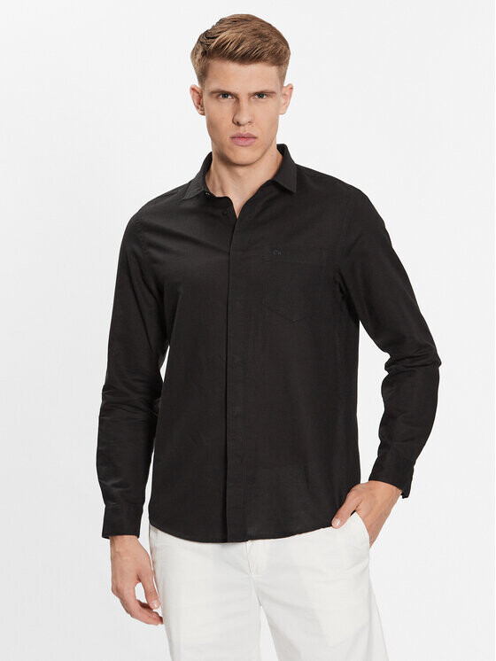 Рубашка стандартного кроя Calvin Klein, черный 
Рубашка стандартного кроя Calvin Klein, черный