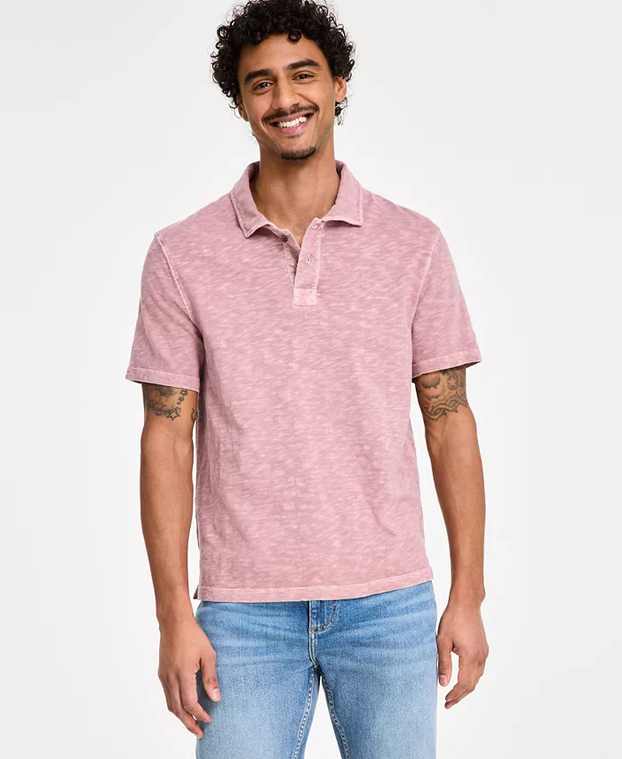 Мужская фактурная рубашка-поло прямого кроя Sun + Stone, розовый
Мужская фактурная рубашка-поло прямого кроя Sun + Stone, розовый
