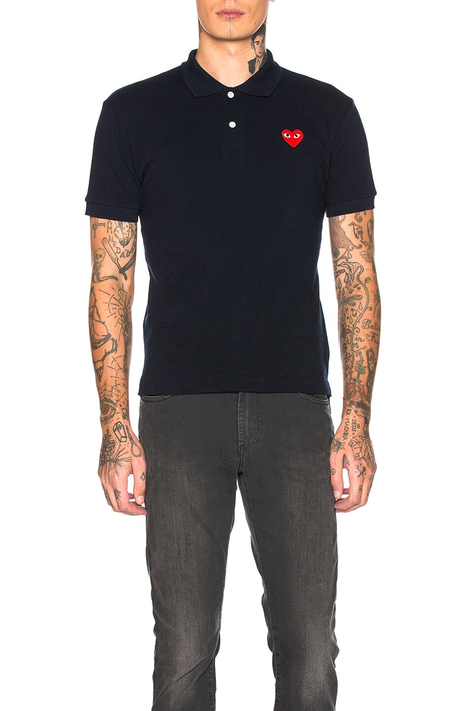 Поло Comme des Garçons Cotton With Red Emblem, темно-синий
Поло Comme des Garçons Cotton With Red Emblem, темно-синий