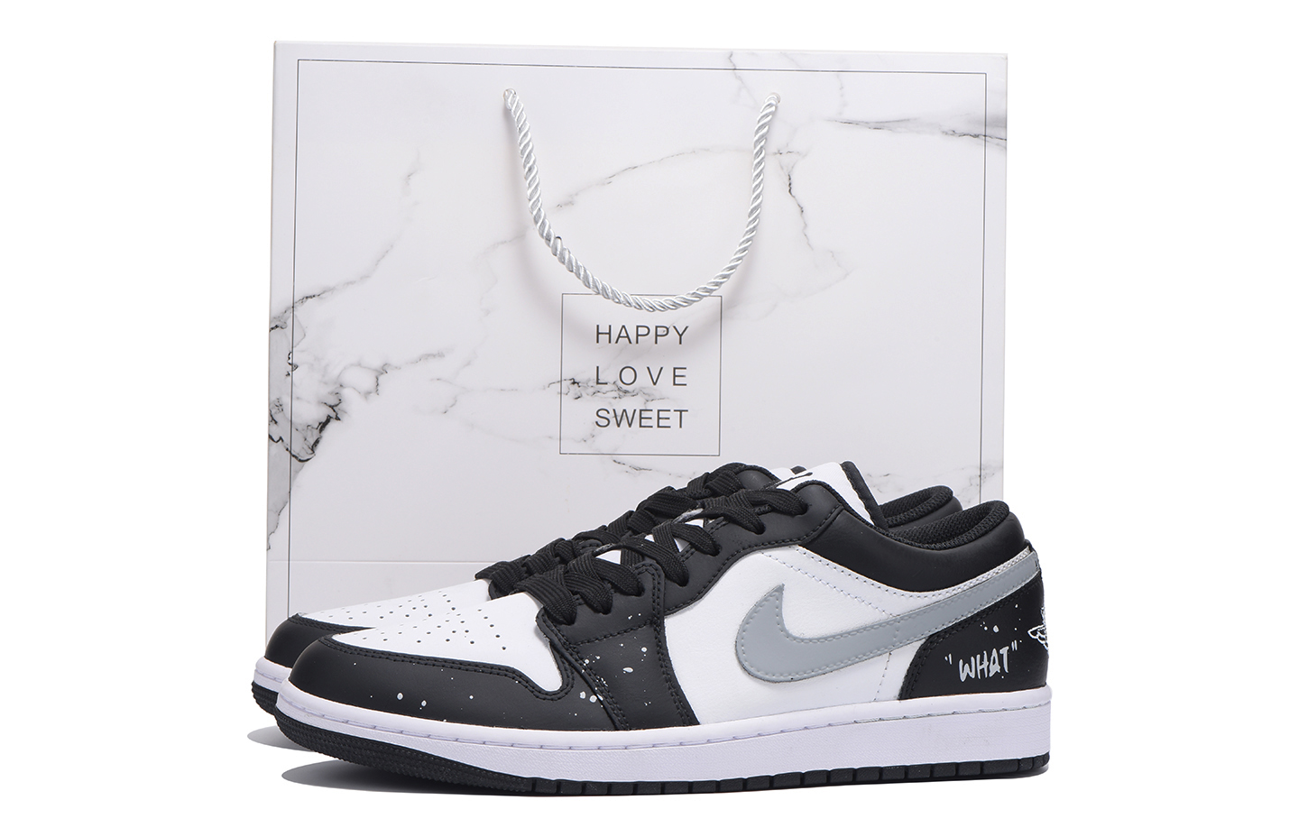 Jordan Баскетбольные кроссовки Air 1 с низким верхом, износостойкие, антискользящие, винтажные, мужские, черно-серые
Jordan Баскетбольные кроссовки Air 1 с низким верхом, износостойкие, антискользящие, винтажные, мужские, черно-серые