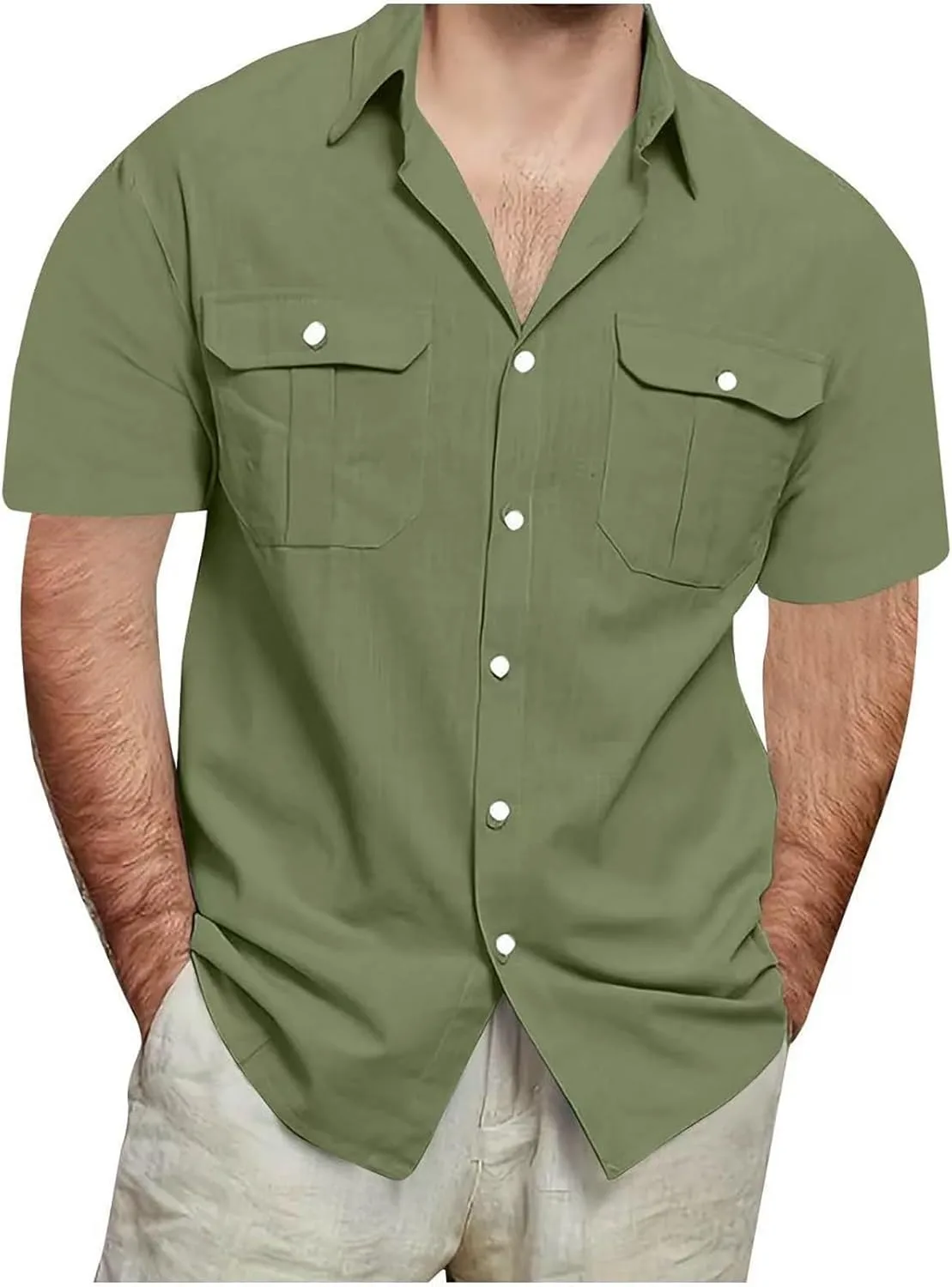 Короткий рукав карго рубашка для мужчин Regular Fit
Короткий рукав карго рубашка для мужчин Regular Fit
