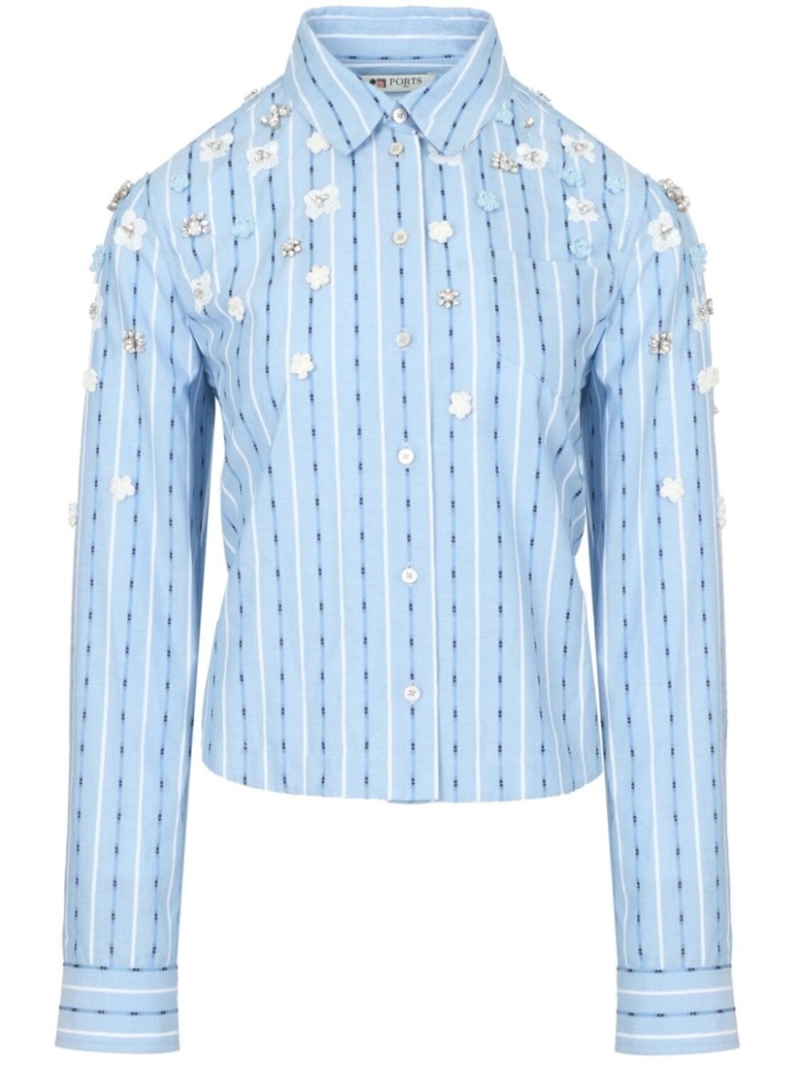 Ports 1961 полосатая рубашка с цветочной аппликацией, синий
Ports 1961 полосатая рубашка с цветочной аппликацией, синий